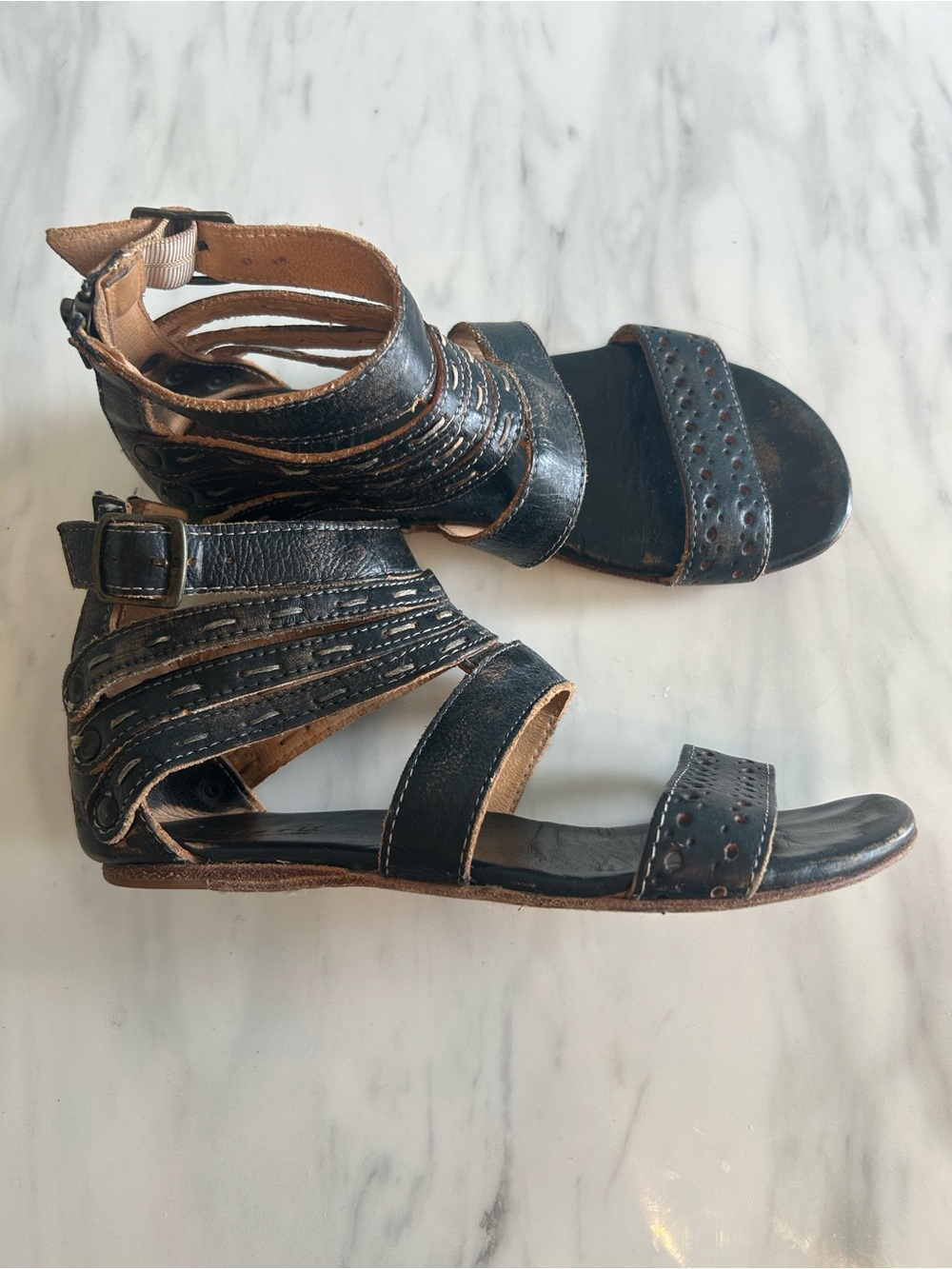 Bed Stu Black Artemis Sandals size 8